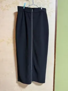 フロントジップナローロングスカート