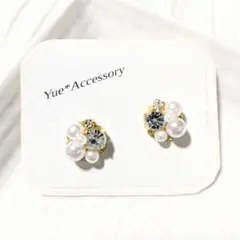 S-386　ハンドメイド☆ビジューピアス／イヤリング