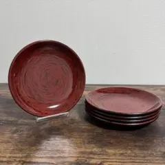 【未使用】漆器　漆塗り　銘々皿　小皿　昭和レトロ　日本のサムネイル