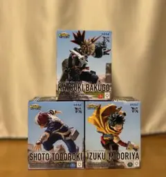 僕のヒーローアカデミア、緑谷出久、爆豪勝己、轟焦凍 フィギュアセット3体セット