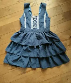 axes femme kids フリル付きジャンバースカート 130
