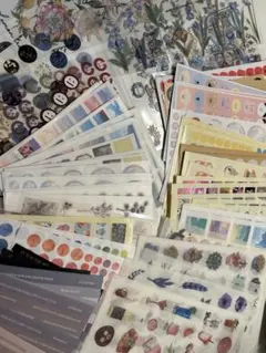 コラージュ素材　紙モノ　シール　まとめ売り 200点 おすそ分け