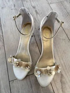 【美品】ウエディング　ミュール　パンプス　23.5cm