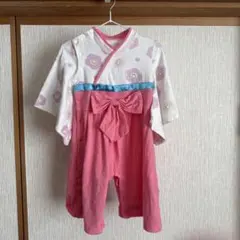ベビー　袴風ロンパース80サイズ①