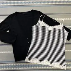 Le.souk ブラック カーディガン アンサンブル