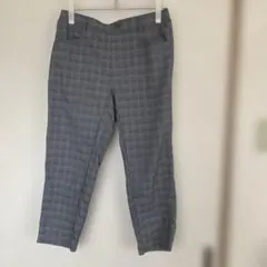 TOPVALUチェック柄アンクル丈パンツ グレーのサムネイル