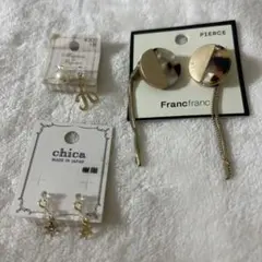 【Francfranc：3coins】ピアス、イアリング 3点セットのサムネイル