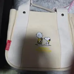 スヌーピー刺繍キャンバスバッグ