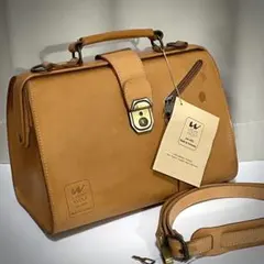 【タグ・鍵付】LEDER WOLF レダーウォルフ ドクターバッグ ダレスバッグ