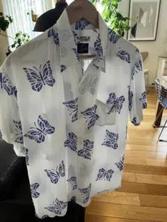 ニードルス　サンサーフ　ニードルス　アロハシャツ　サイズS 蝶プリント 半袖 Needles ×BEAMS ビームス別注 ニードルス × サンサーフ アロハ