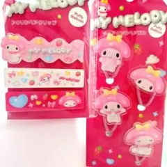 マイメロディ アクリルヘアクリップ・アクリルヘアゴム セットのサムネイル