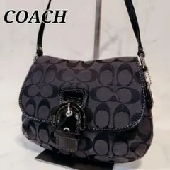 COACH ソーホー シグネチャー ショルダーバッグ ブラック