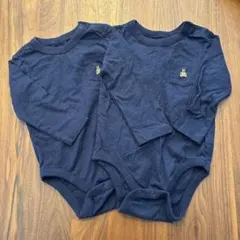 GAPネイビー 長袖ロンパース 2枚セット ベビー服　70cm