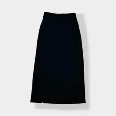 LOWRYS FARM フロントスリット ストレッチ ロング タイトスカート M