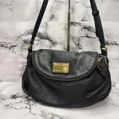 (美品)大人気、マークジェイコブス、ショルダーバッグ、オールレザー、シボ革、黒