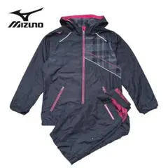 MIZUNO ウインドブレーカー　上下セット　黒　ピンク　レディース　M-L