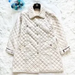 極美品 レオナール ジャケット 40サイズ LEONARD 極美品□LEONARD レオナール シルク キルティング ロゴ