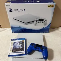 プレイステーション4本体　ホワイト　モンハン　コントローラー