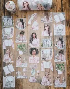 London Gifties』海外マステ 切り売り フローラルの可愛い少女たち 