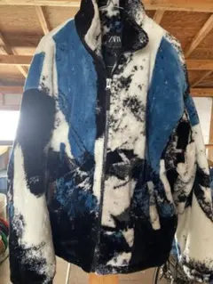 ZARA フリースジャケット M 総柄