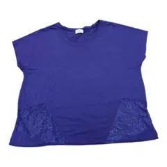 C*マ様 Uby ungaro ユーバイウンガロ半袖カットソー　レース　パープルのサムネイル