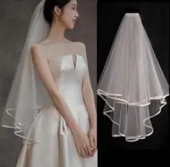 ウェディングベール ショートベール 結婚式 前撮り チュール 花嫁　486