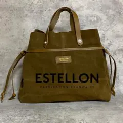 ✨極美品✨ エステロン フランス製 2way スエード バッグ カーキブラウン