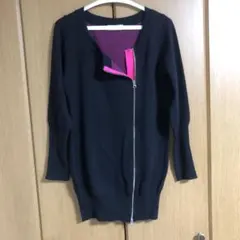 【美品】Limitless Luxury カーディガン ブラック×ピンク