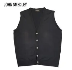 JOHN SMEDLEY ウール ニット ベスト カーディガン ネイビー M