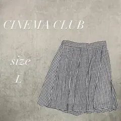 サネマクラブ レディース スカート ギンガムチェック フレア 裏地 L