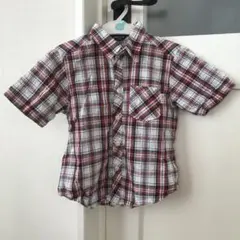 COMME CA ISM 赤チェックシャツ