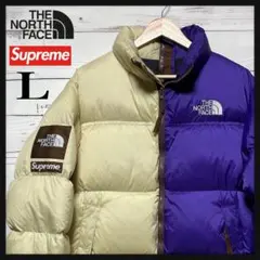 分裂　Split Supremeノースフェイス ダウンヌプシ　L パーカー