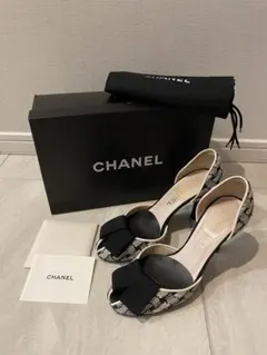 CHANEL カメリア サテン パンプス 37C - メルカリ