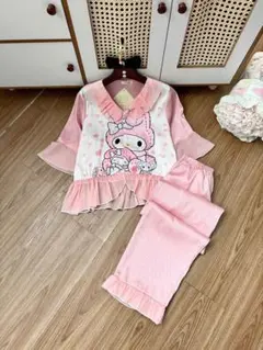 可愛いフリル付きルームウェアセット