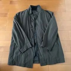 ダークグリーン ステンカラーコート