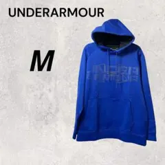 アンダーアーマー ブルー M パーカー プルパーカー 裏起毛 トレーニングウェア