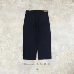 ガーメントオブバイフォーザシー ワイドストレートウールパンツ 38 ネイビー