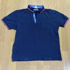 ikka イッカ　ネイビー ポロシャツ XL メンズ