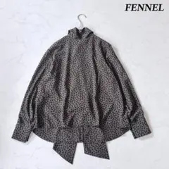 FENNEL ヤマダヤ バックリボン 長袖ブラウス レオパード 38M ヒョウ柄のサムネイル
