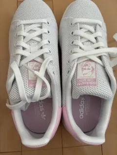 アディダス　adidasスタンスミス　ベビーピンク　メッシュ