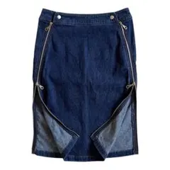 00s y2k 両サイドジップ スリット デニムスカート 平成ギャル グランジ