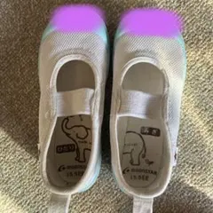 MOONSTAR 上履き 15.5E ホワイト/ブルー