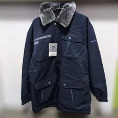 【定価10,929円】タグ付新品未使用 ファー付き防寒着 ネイビー メンズLL