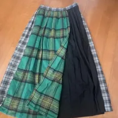 AMERICAN HOLIC チェック柄プリーツ巻きスカート風　Mサイズ