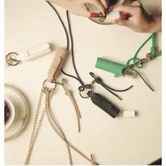 【新品】NOBLE ブラック レザー リップホルダー　リップケース