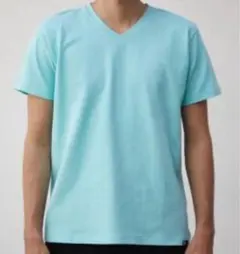 Vネック Tシャツ ライトブルーのサムネイル