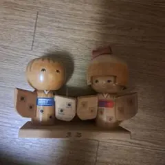 削除昭和木製こけし人形 2体セット