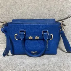 COACH レザー ショルダーバック 青