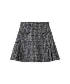 snidelサイドプリーツツイードミニスカート