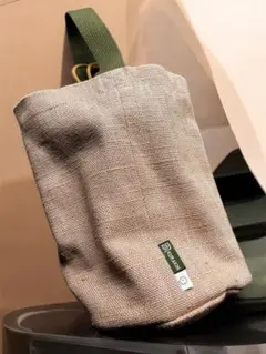 KURAKIN「のこり染め」巾着バッグ　麻